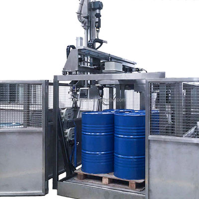 Fully Automatic Pallet Filling Machine with Stainless Steel 304/316 Construction and ±0.2%FS Accuracy for Oil Wide Open Drum Design